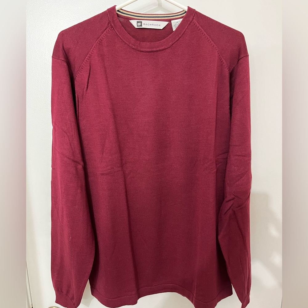 Bachrach Men’s Lightweight Sweater Size M Red/Burgundy